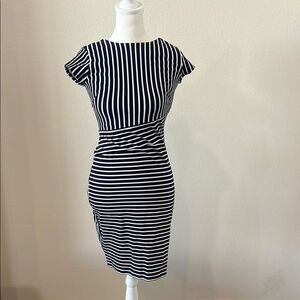 Chic Striped Black and White Dress